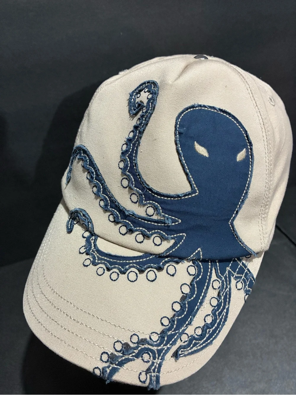 Gymboree Octopus Youth Kids Hat Size 8+ Adjustable Ball Cap Baseball Brown Blue
